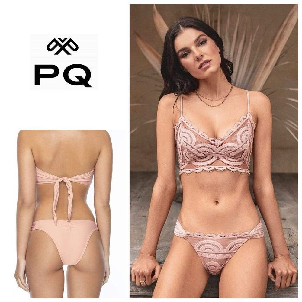 Pilyq pink sands teeny bikini bottom. Small.